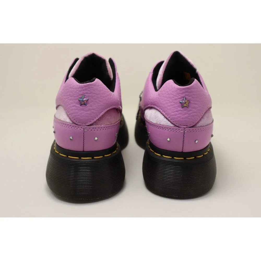 Dr. Martens x Bratz Buzz 5I Womens 6 Purple Velvet Leather Platform Shoes NWOB